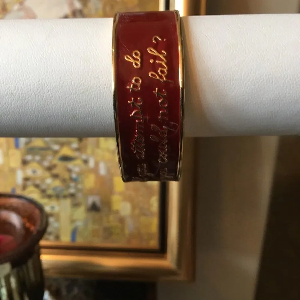 INSPIRATIONAL RUSTIC Cuff! Red n Gold!